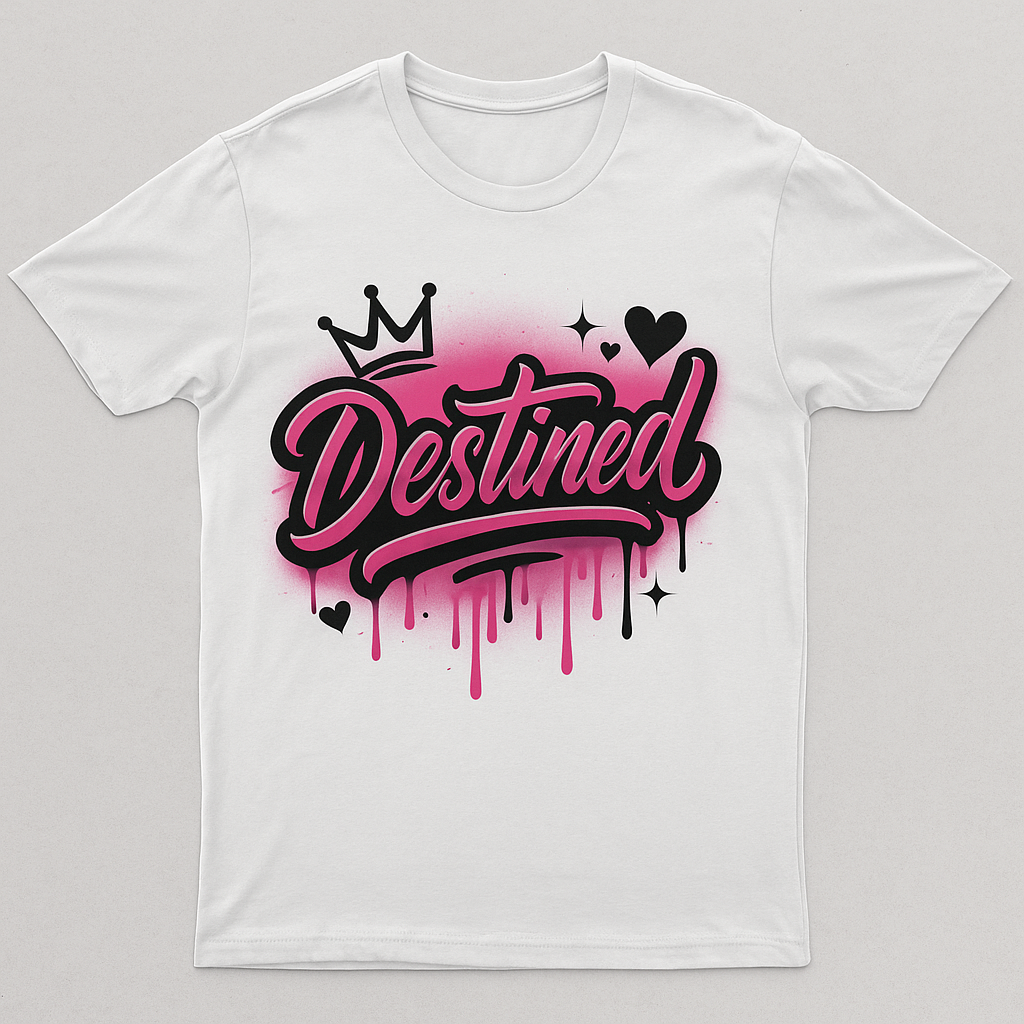 Destined Airbrush Tee – White Edition