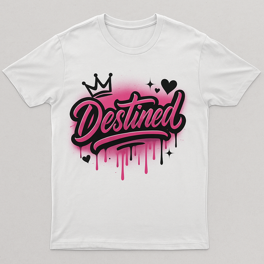 Destined Airbrush Tee – White Edition
